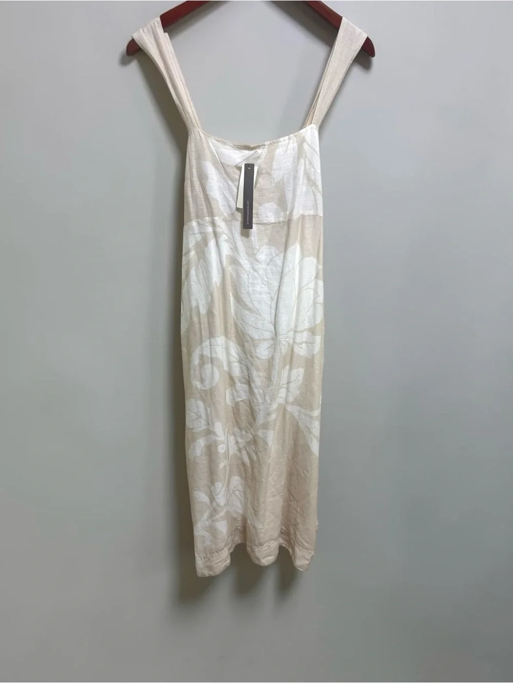 NWT Anthropologie Pilcro Linen Blend Botanical Midi Dress Large Cottagecore